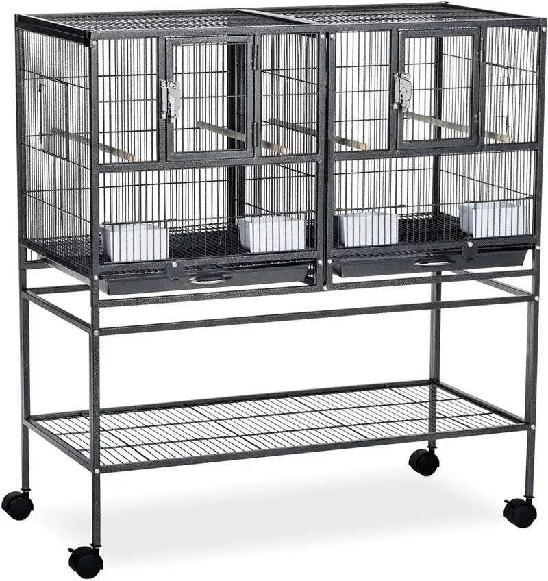 Jaula criadora de aves con soporte, dividida en dos partes, modelo F070 Hampton Deluxe, de Prevue Pet Products