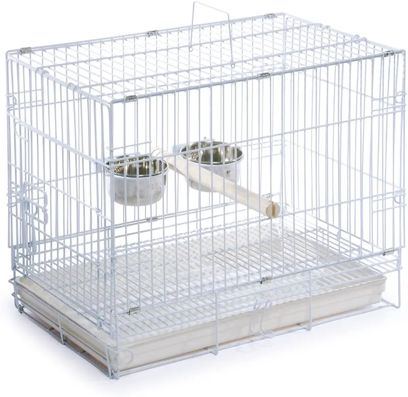 Jaula DE viaje para pájaros, 1305 blanco, 20 pulgadas por 12 1/2 pulgadas por 15 1/2 pulgadas de Prevue Hendryx
