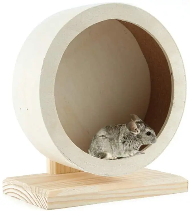 Jempet Hamster Silent Running ruedas de ejercicio, hecho de madera