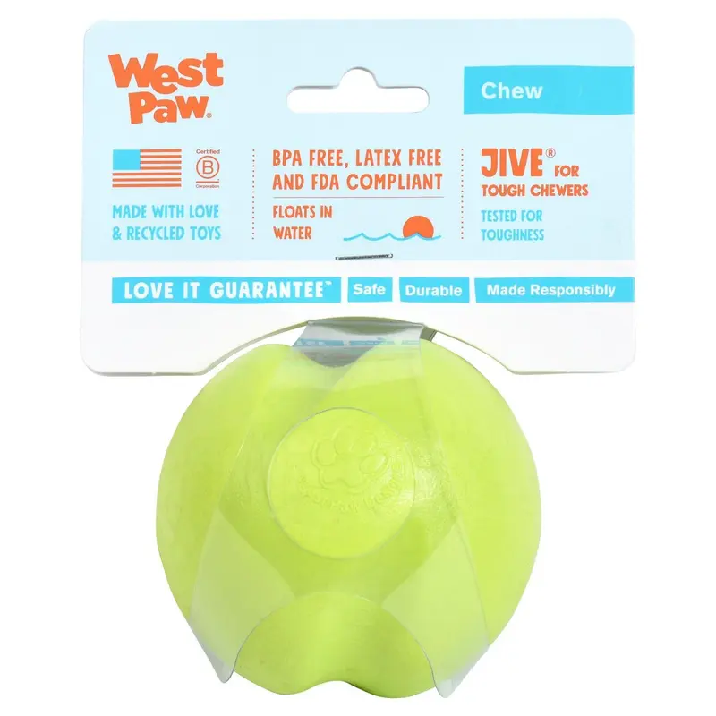 JIVE de West Paw® color Verde - Pelota de Juguete para Perros