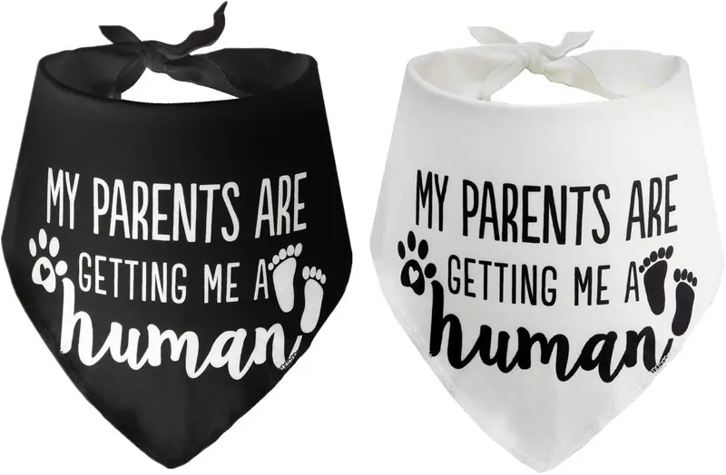 JPB My Parents are Getting Me a Human2 Pack Bandana para perro con revelación de género