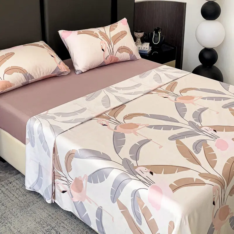 Juego de sábanas 4 piezas con diseño floral