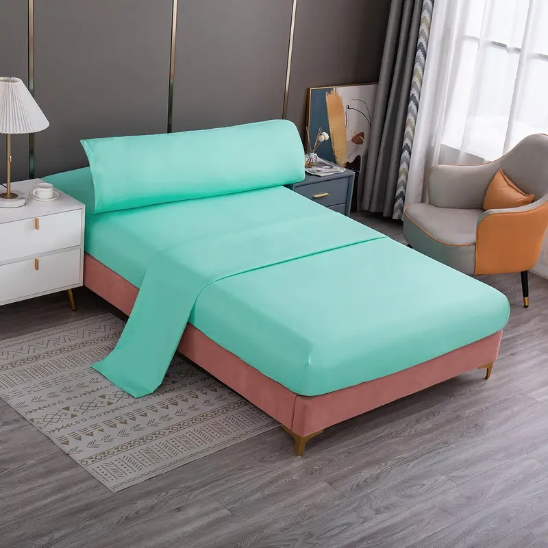 Juego de Sábanas Microfibra Liso-Verde