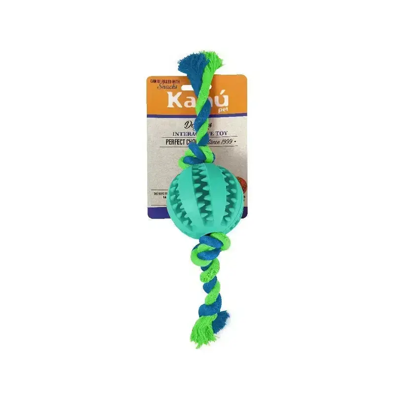 Juguete Bola Porta Snack con Lazo Verde Jade Kanu Pet para Perro