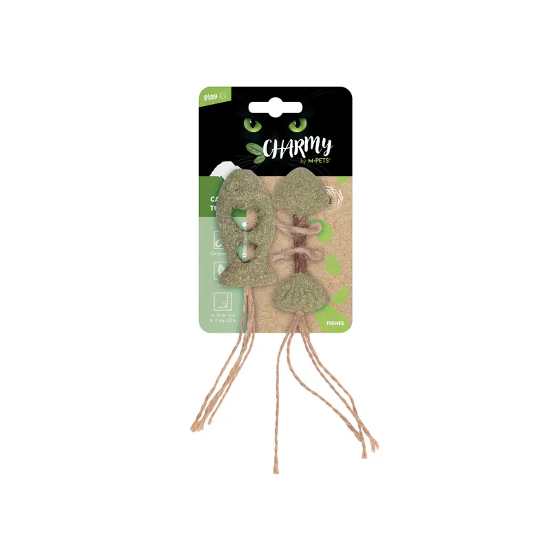 Juguete con Catnip CHARMY FISHES (Peces) para Gato | M-PETS®