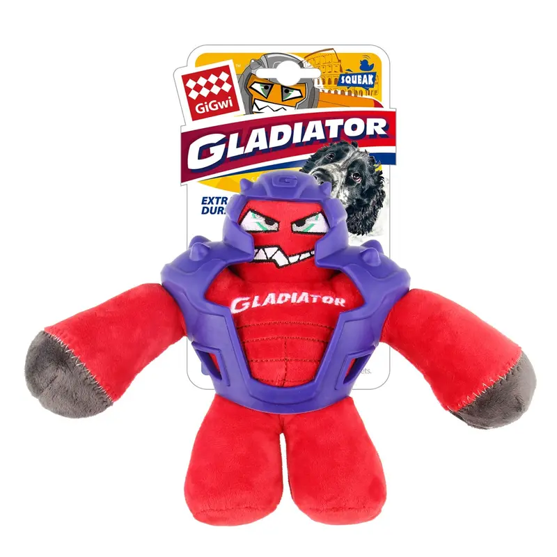 Juguete Gigwi Perro Gladietor M Rojo