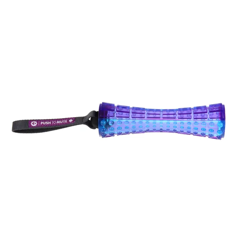 Juguete Gigwi Perro Jhonny Stick Push To Mute Púrpura Azul