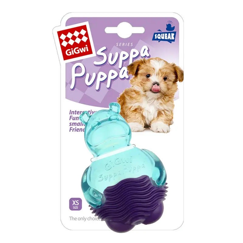 Juguete Gigwi Perro Puppa Hippo Blue