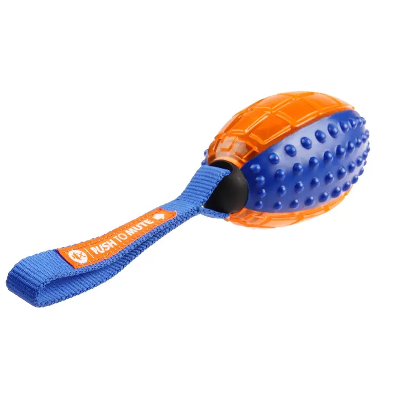 Juguete Gigwi Perro Rugby Push To Mute Azul Naranja