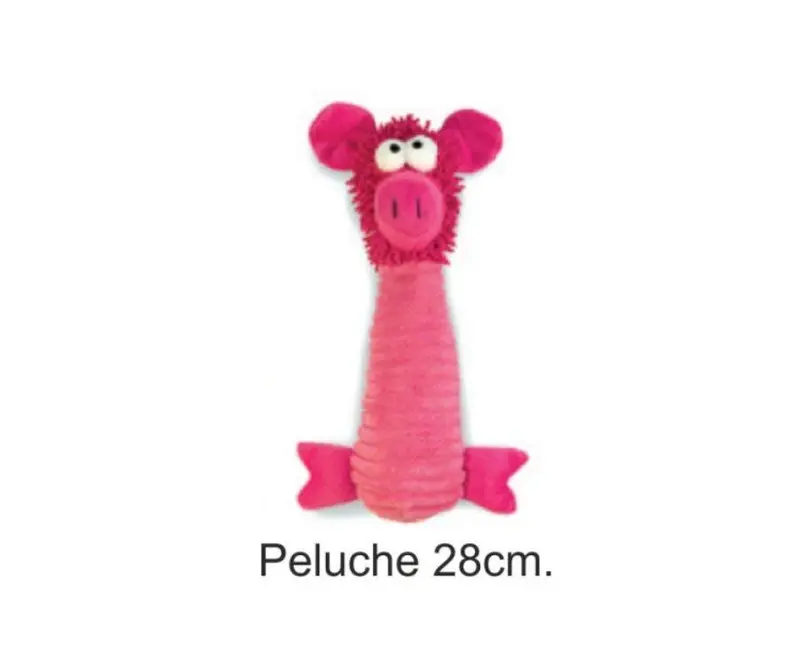 Juguete Mordedor Cerdito Peluche Rosa para Perros