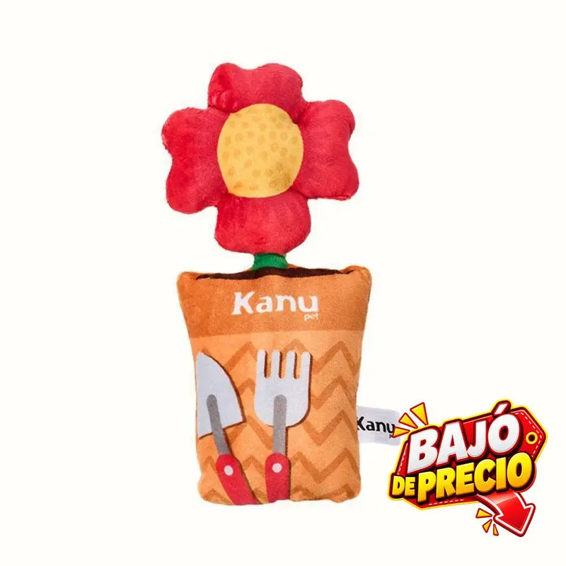 Juguete Peluche Flor Roja Kanu Pet para Perro