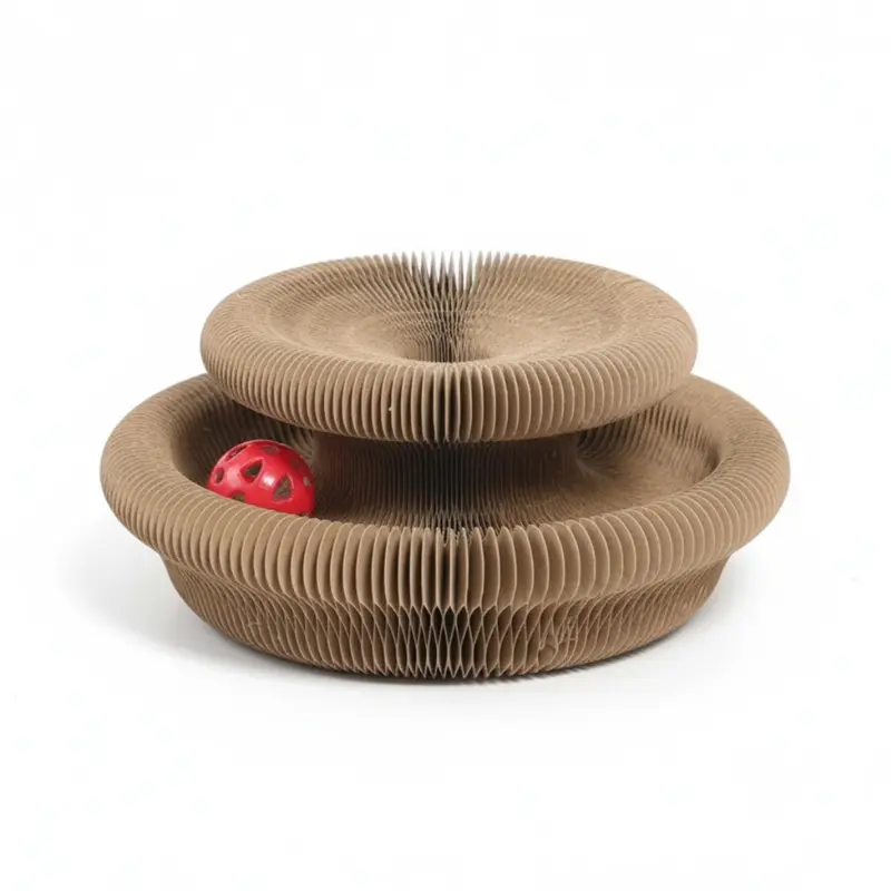 Juguete rascador interactivo plegable Acordeón para gatos