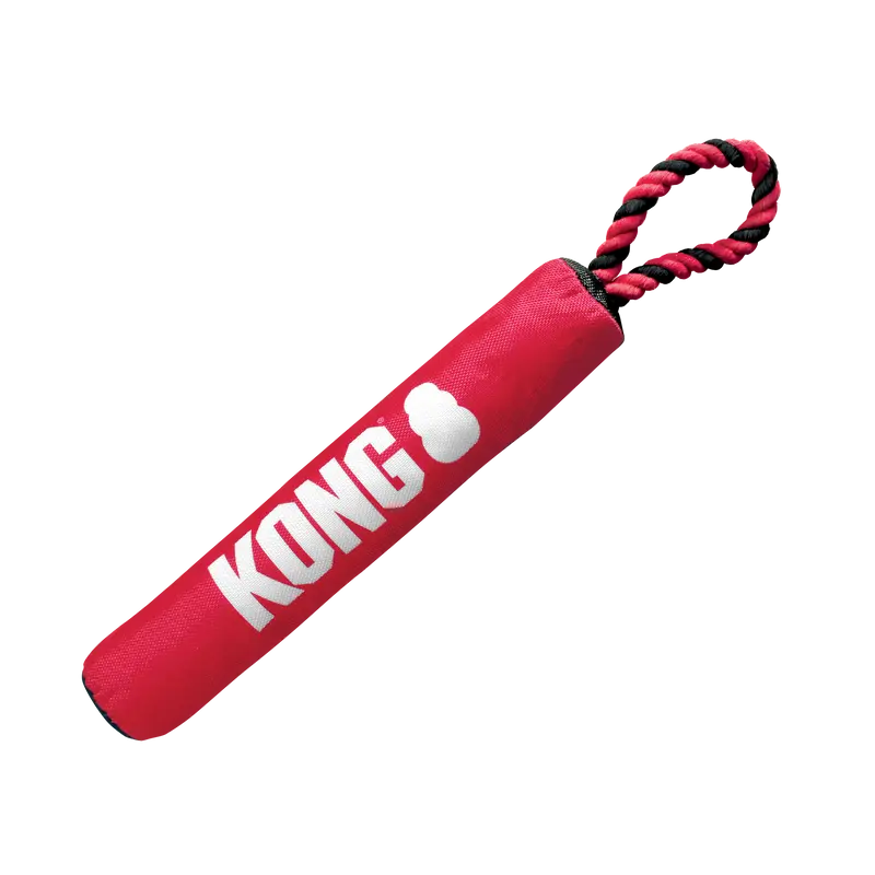 Juguete Resistente KONG Signature Stick con Cuerda para Perros