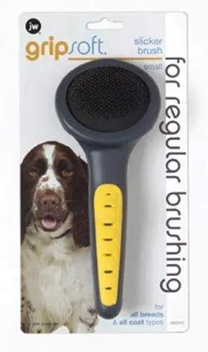 JW Pet Company Gripsoft Slicker Brush cepillo para polvo, pequeño para perros