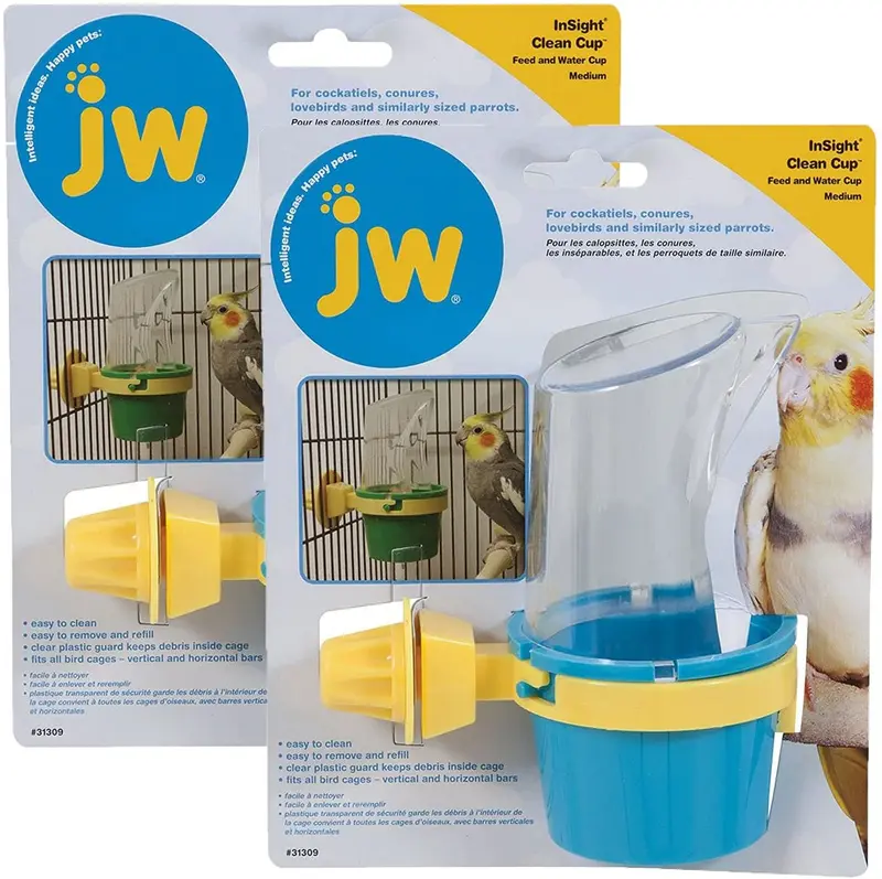 JW Pet Company Taza alimentador y agua limpia Copa Bird accesorio