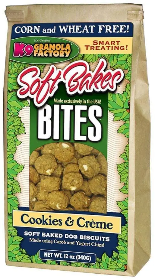 K9 Granola Factory Soft Bakes Bites, Cookies & Creme Soft Baked Dog Biscuits, Corn and Wheat Free