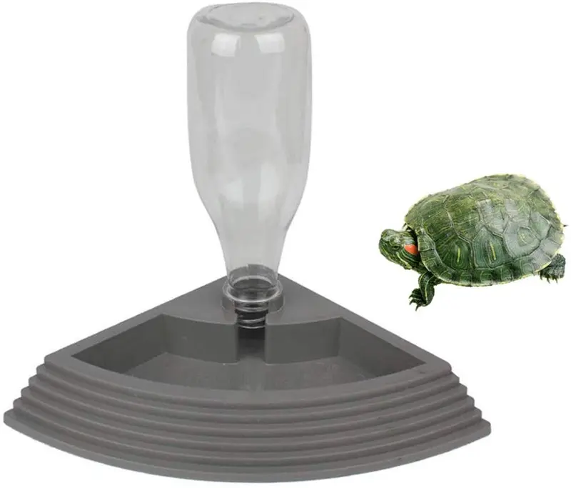 Kathson - Cuenco de agua para reptiles, dispensador automático de agua de reptiles, accesorios para alimentación de tortugas para barba, dragones, lagarto, geckos, serpiente de rana