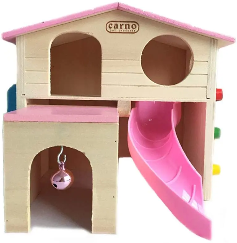 Kathson Hamster House Hideout Hut Hideaway - Juguete de ejercicio para hámster, ratón, rata, gerbil y otros animales pequeños para mascotas