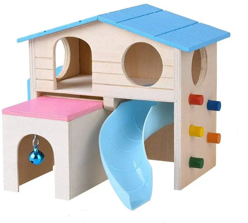Kathson Hámster House Hideout Hut Rat Hideaway - Juguetes de ejercicio para animales pequeños como hámster enano y ratón