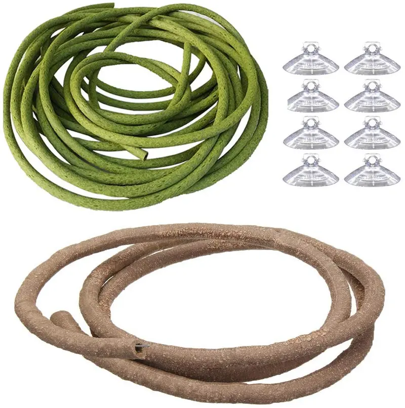 Kathson Vinos de reptiles, rama de curvatura artificial flexible para escalada, vinos de hábitat, decoración para mascotas, camaleón, lagarto, gecko, araña, escorpión, serpiente y otros reptiles
