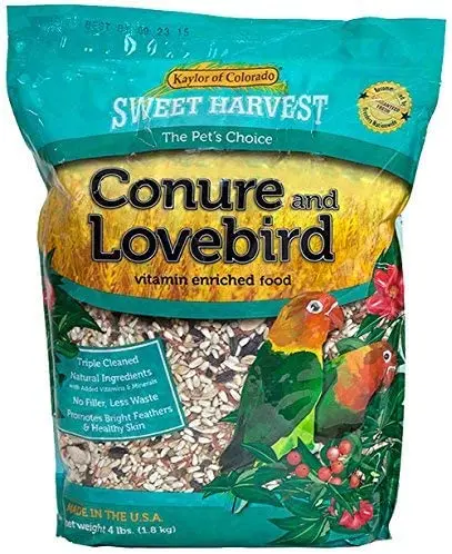 Kaylor de Colorado dulce cosecha Conure Lovebird Alimentos