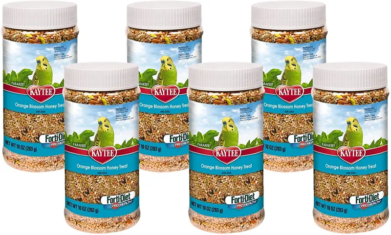 Kaytee 6 paquetes de mezcla de miel de flores de naranja para parakeets, 10 onzas cada uno