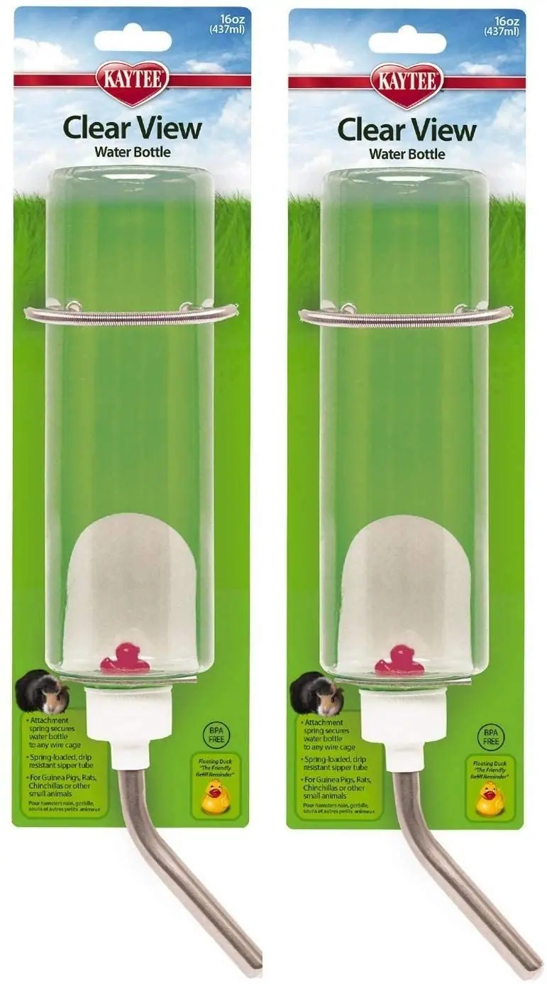 Kaytee Animal pequeño botella de botella de agua, 16 ounces por transparente (2 unidades)