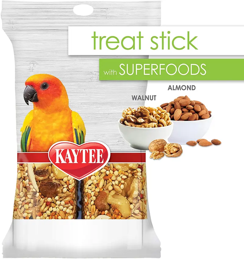 Kaytee - Bastón de madera de nogal y almendras