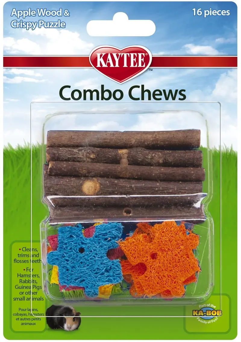 Kaytee Combo masticar, madera de manzana y rompecabezas crujiente