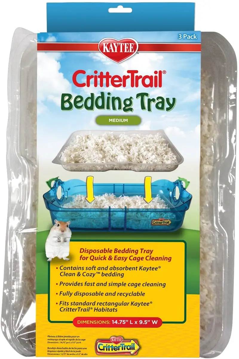 Kaytee CritterTrail - Bandejas de ropa de cama para animales pequeños