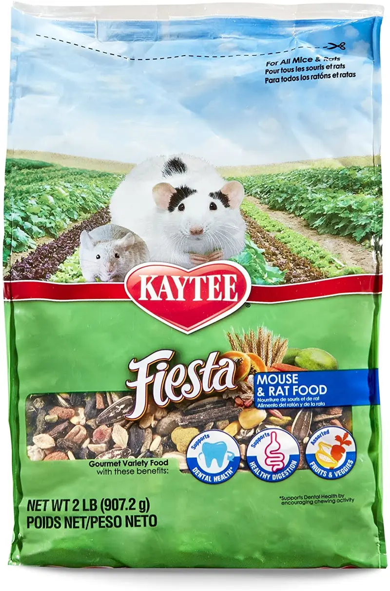Kaytee Fiesta - Comida para ratas y ratas, bolsa de 2 libras