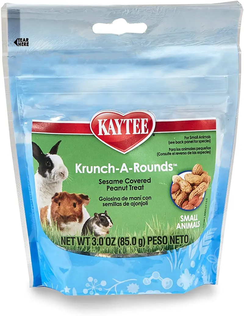 Kaytee Fiesta Krunch-A-Rounds con centro de cacahuete para todos los animales pequeños