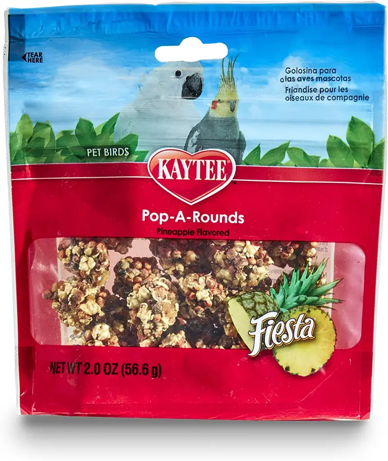 Kaytee Fiesta pop-a-rounds, Piña, 2-Ounce