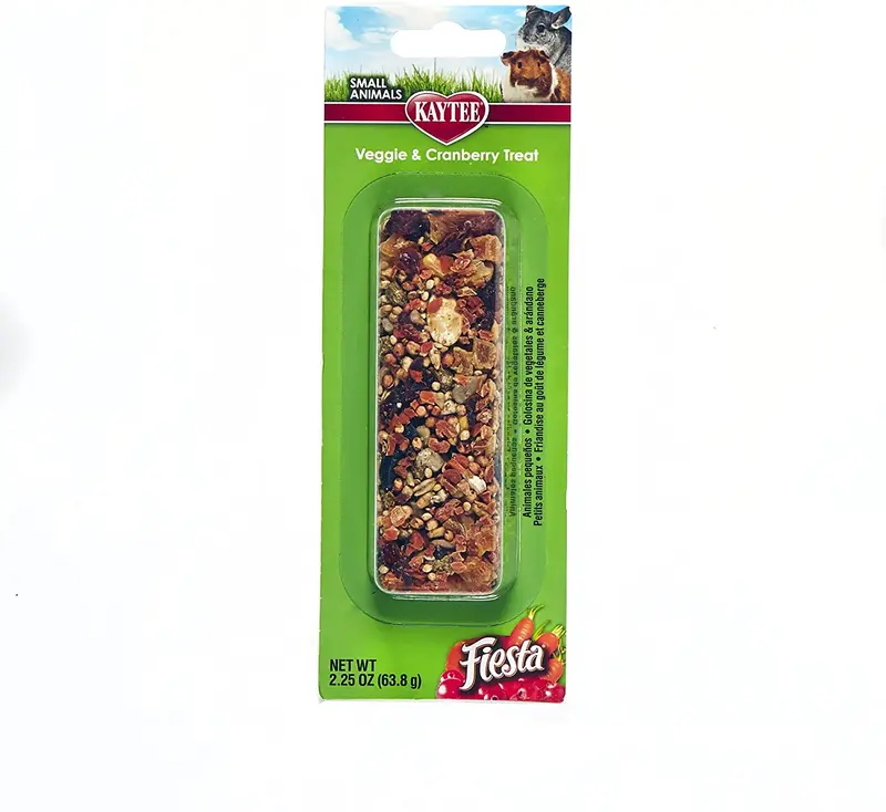 Kaytee Fiesta Veggie Cranberry Treat Stick para animales pequeños (Rabbits, Cobayas, Chinchillas, Hámsters, Gerbils, Ratones y Ratas)