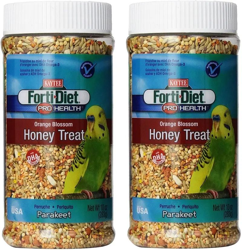 Kaytee Forti Diet Pro Health Orange Blossom Honey Bird Treats for Parakeets, 10-Ounce - 2 Pack