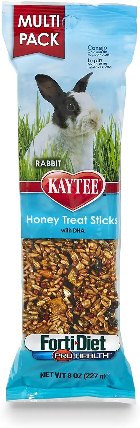 Kaytee Forti-Diet Pro Health Rabbit Treat, Honey Treat Stick Value Pack, 8-Ounce