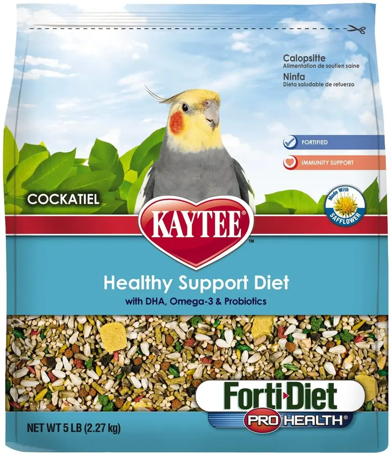 Kaytee Forti-Diet Pro Salud Cockatiel Alimento con Safflower
