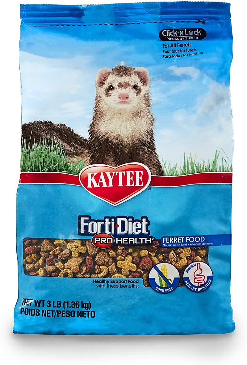 Kaytee Forti Diet Pro Salud Pequeño Alimento Animal para hurones, 3 libras