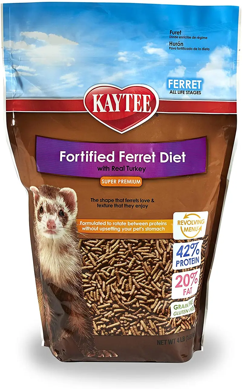 Kaytee Premium Ferret Nutrición dieta Pet Food, 4 lb, Pollo, none