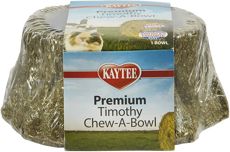 Kaytee Premium Timothy Treat Masticar un tazón para animales pequeños