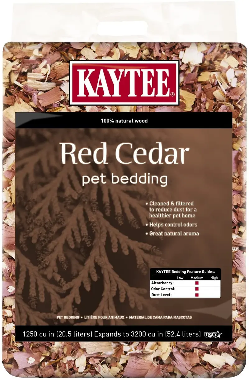 Kaytee - Ropa de cama de cedro, color rojo