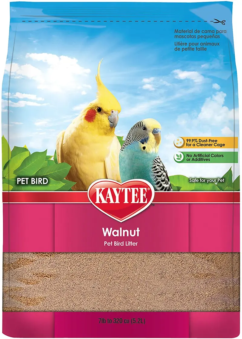 Kaytee - Ropa de cama de nogal para pájaros