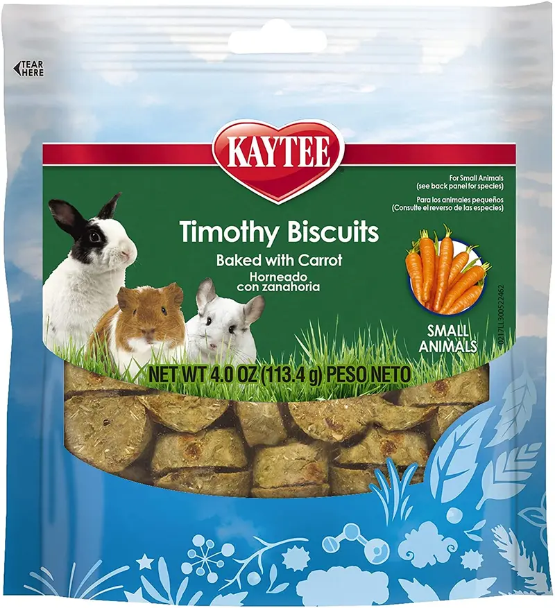 Kaytee Timothy galletas dulces de zanahoria al horno, bolsa de 4 onzas