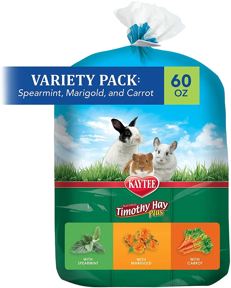 Kaytee Timothy Heno Sabor Variedad Multi Pack, menta, caléndula, zanahoria, 60 oz