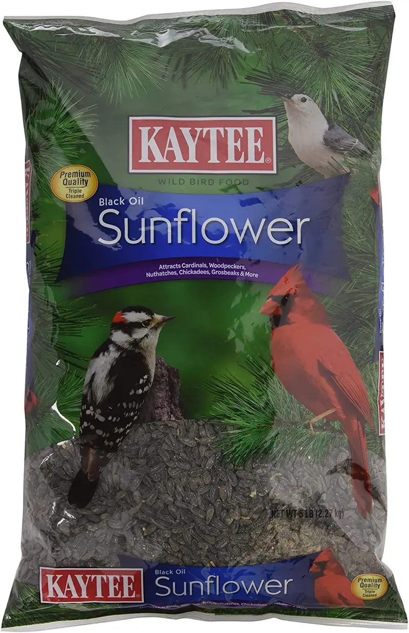 Kaytee Wild Bird Food - Girasol de aceite negro, 5 libras (paquete de 3), talla única