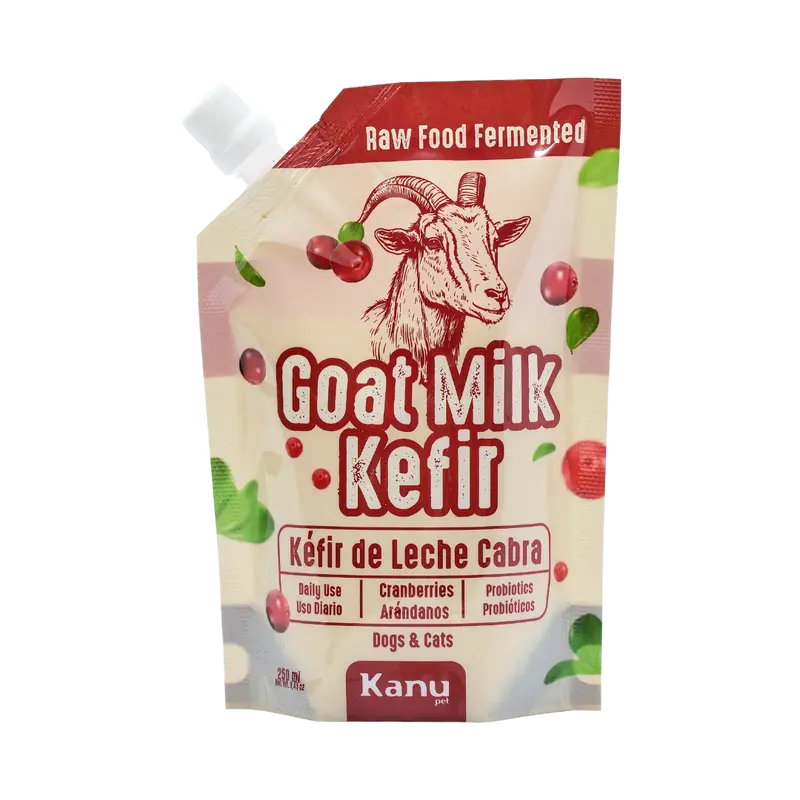 Kéfir Leche de cabra  Arándanos Kanu Pet para Perro y Gato Bolsa