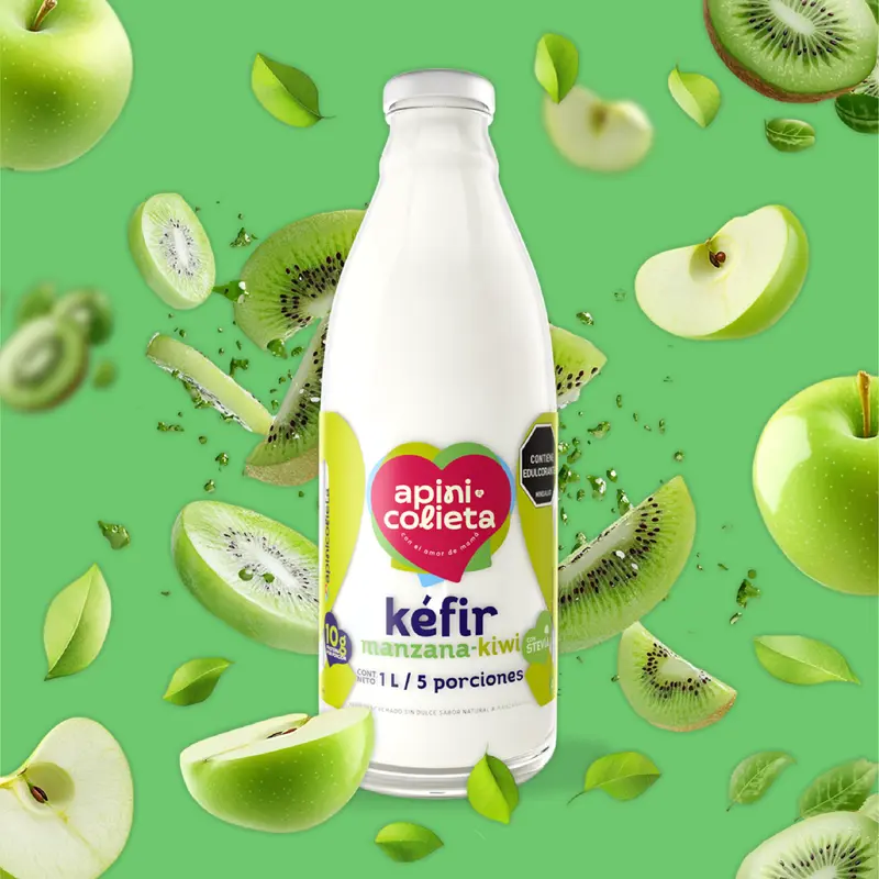Kefir Natural Manzana-Kiwi X 1000 Ml