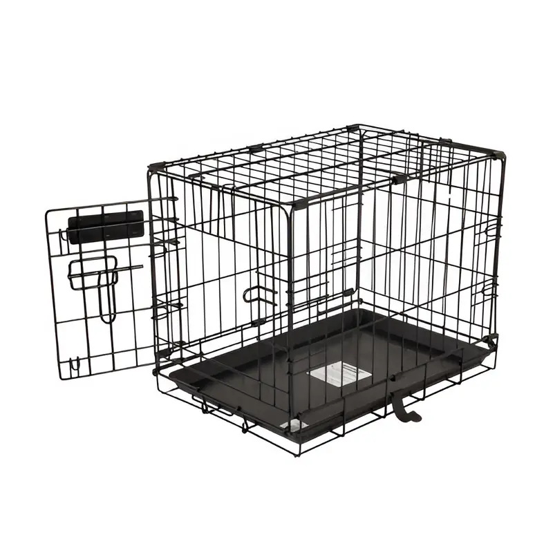 Kennel De Dos Puerta 19IN- Color Negro