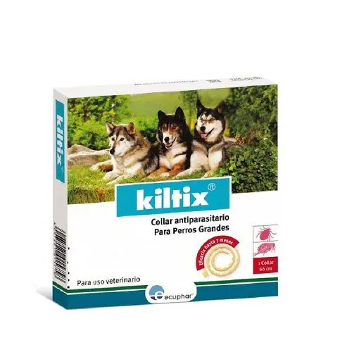 Kiltix Collar Antiparasitario Perro Grande 70 cm | 7 Meses de Protección | Ecuphar