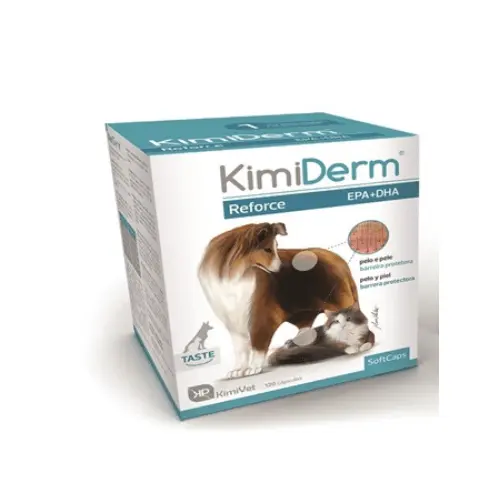 Kimiderm Reforce – Suplemento Dermático para Dermatosis y Alopecia en Perros y Gatos | Kimipharma